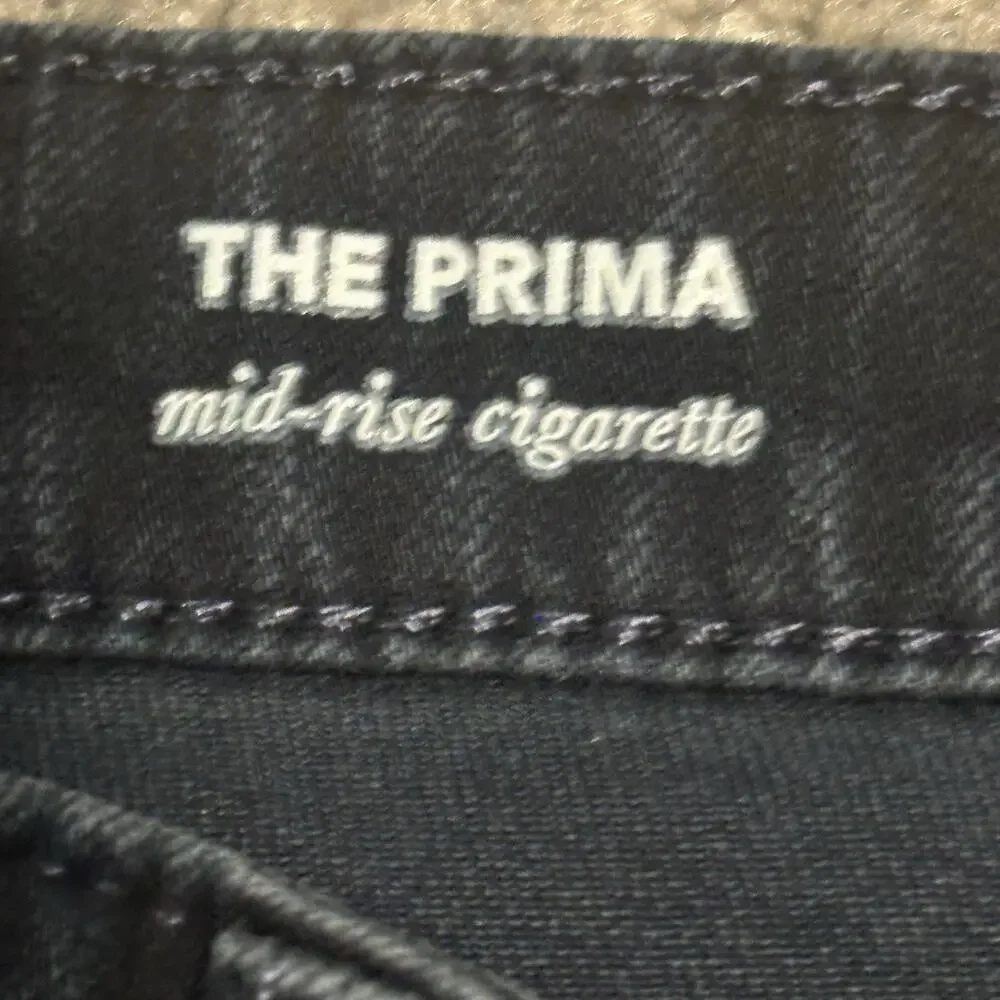 AG Adriano Goldschmied Jeans Women 28R The Prima‎ Mid Rise Cigarette Dark Blue